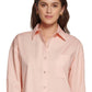 DKNY Women's Oversized Button Up Shirt Orange Size XX-Large