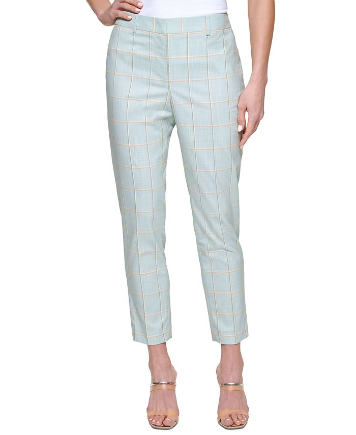 DKNY Women's Essex Ankle Pants Green Size 12