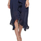 DKNY Women's Ruffled Midi Dress Blue Size 16