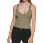 DKNY Women's Cropped Tank Green Size Medium