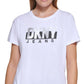 DKNY Women's Metallic Logo T-Shirt White Size XX-Small