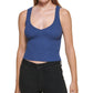 DKNY Women's Cropped Tank Blue Size X-Small