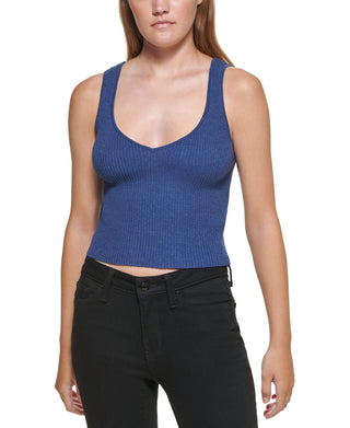 DKNY Women's Cropped Tank Blue Size X-Small