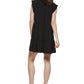 DKNY Women's Tie Neck Tiered Dress Black Size X-Small