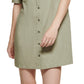 DKNY Women's Puff Sleeve Snap FronT-Shirt Dress Green Size Medium