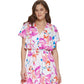 DKNY Women's Smocked Waist Midi Dress Pink Size 10Petite
