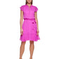 DKNY Women's Ruffle Hem Dress Pink Size 4Petite