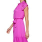 DKNY Women's Ruffle Hem Dress Pink Size 4Petite