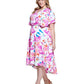 DKNY Women's Smocked Waist Midi Dress Pink Size 18W