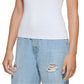 DKNY Women's Polo Tank Sweater White Size Large