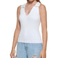 DKNY Women's Polo Tank Sweater White Size Large