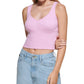 DKNY Women's Cropped Tank Pink Size X-Large