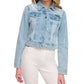 DKNY Women's Puff Sleeve Distressed Denim Jacket Blue Size X-Small