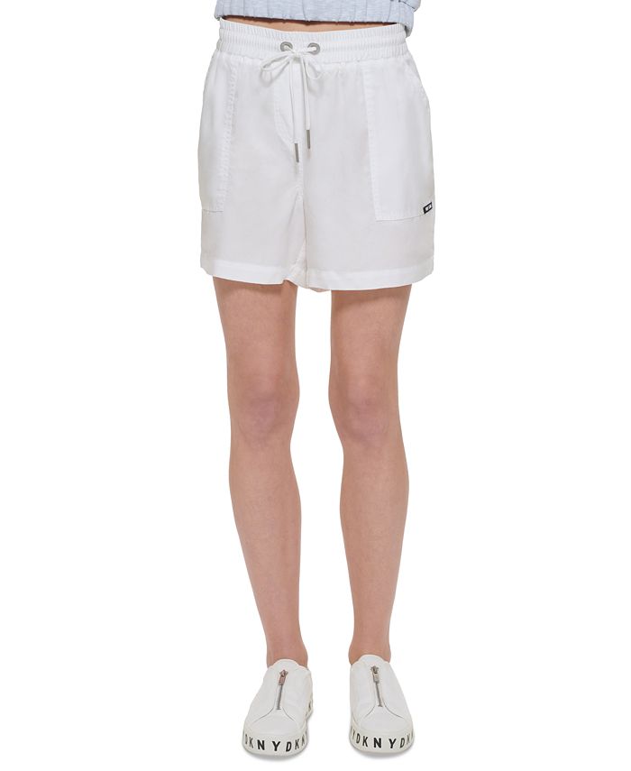 DKNY Women's Pull On Shorts White Size Large