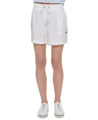 DKNY Women's Pull On Shorts White Size Large