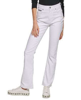 DKNY Women's Boerum High Rise Flare Leg Jeans White Size 27
