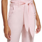 DKNY Women's High Waisted Tie Front Pants Pink Size 8