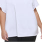 DKNY Women's Pride Logo T-Shirt White Size 1X