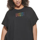 DKNY Women's Pride Logo T-Shirt Black Size 1X