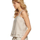 DKNY Women's Linen Tank Top Beige Size Medium