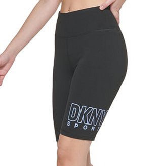 DKNY Women's High Waist Bike Shorts Black Size X-Large