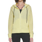 DKNY Women's Sprint Mesh Relaxed Full Zip Hoodie Yellow Size Large