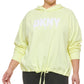 DKNY Women's Logo Hoodie Yellow Size 3X