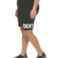 DKNY Women's Black/White Plus Size Logo Biker Shorts Size 2X
