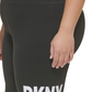 DKNY Women's Logo Fitness Bike Short Black Size 1X