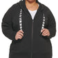 DKNY Women's Sport Plus Logo Drawstring French Terry Hoodie Black Size 3X