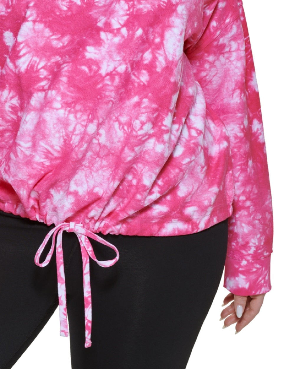 DKNY Women's Plus Terry Pullover Sweatshirt Pink Size 3X