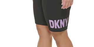 DKNY Women's Plus Logo Biker Shorts Purple Size 2X