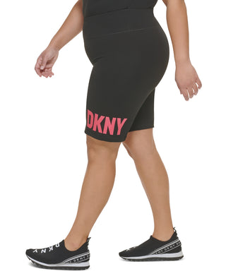 DKNY Women's Logo Biker Shorts Pink Size 2X