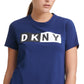 DKNY Women's Sport Logo T-Shirt Blue Size X-Large