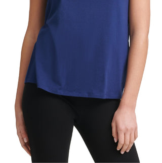 DKNY Women's Sport Logo T-Shirt Blue Size X-Large