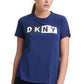 DKNY Women's Logo T-Shirt Blue Size Small