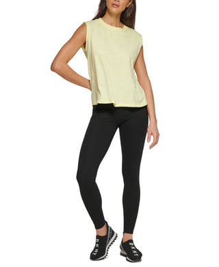 DKNY Women's Cotton Muscle Tank Top Yellow Size Large