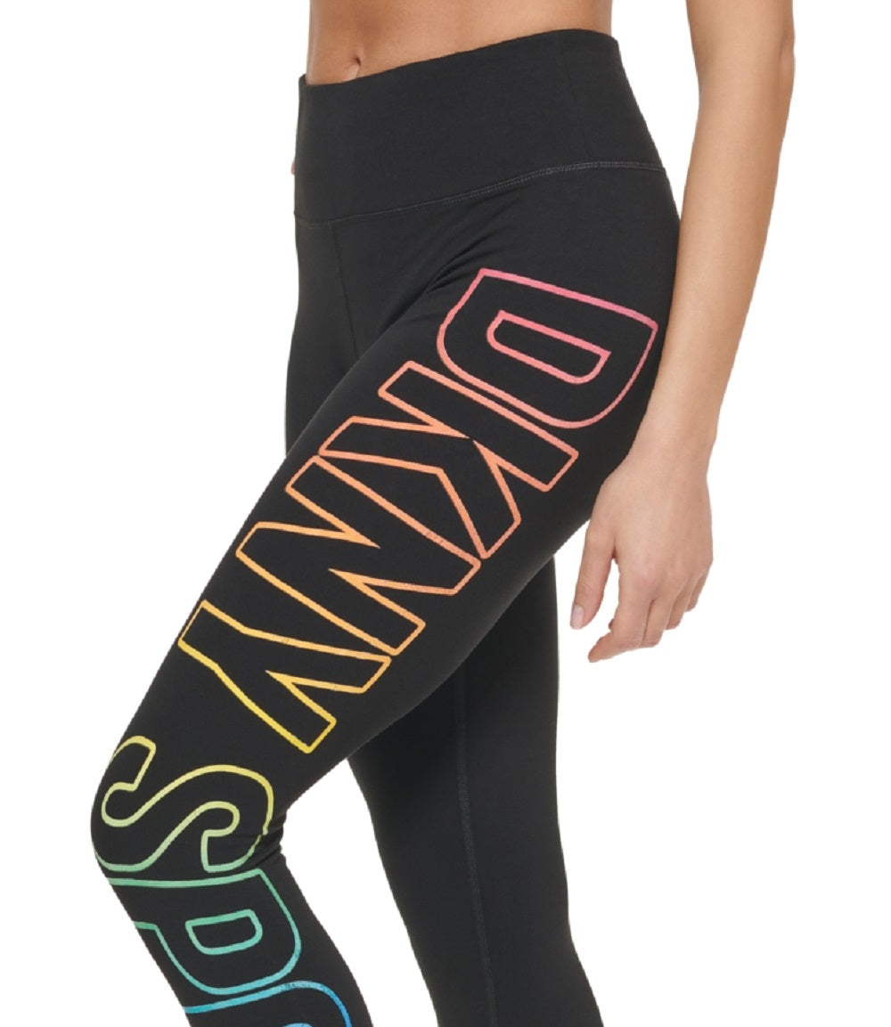 DKNY Women's Pride Logo 7/8 Leggings Black Size Small