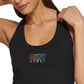 DKNY Women's Pride Logo Racerback Tank Top Black Size Small