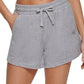 DKNY Women's Terry Cloth Relaxed Shorts Gray Size X-Large