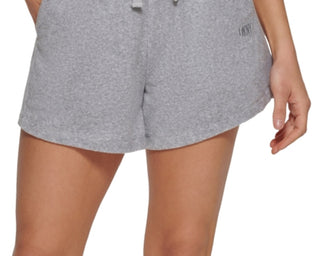 DKNY Women's Terry Cloth Relaxed Shorts Gray Size X-Large