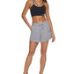 DKNY Women's Terry Cloth Relaxed Shorts Gray