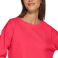 DKNY Women's Metallic Logo Cropped Sweatshirt Pink Size Small
