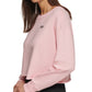 DKNY Women's Metallic Logo Cropped Sweatshirt Pink Size Large