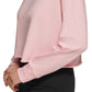 DKNY Women's Metallic Logo Cropped Sweatshirt Pink Size Medium