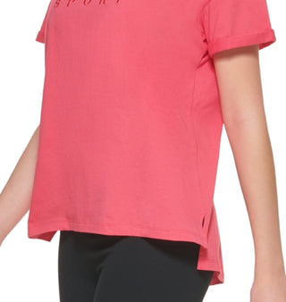 DKNY Women's Cotton Logo T-Shirt Pink Size Medium