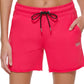 DKNY Women's Metallic Logo Shorts Pink Size Large