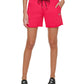 DKNY Women's Metallic Logo Shorts Pink Size Large