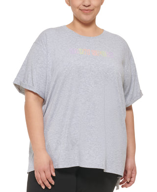 DKNY Women's Womens Plus Running Yoga Shirts & Tops Gray Size 2X