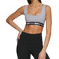DKNY Women's Outline Logo Elastic Bralette Gray Size Large